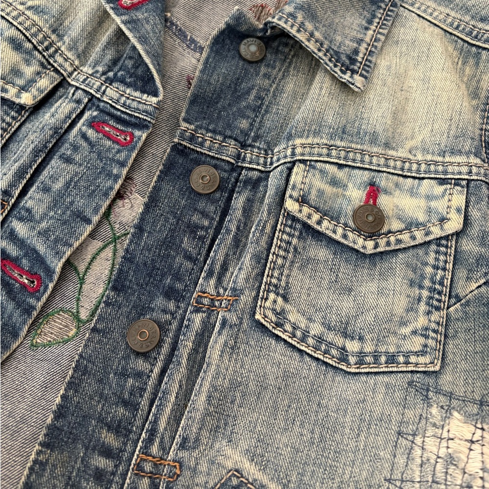 Embroidered Denim Jacket - Picture 6 of 16